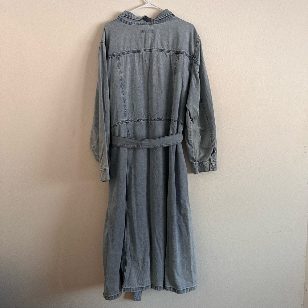 Ava & Viv Light Blue Denim Button Up Dress - Picture 6 of 6